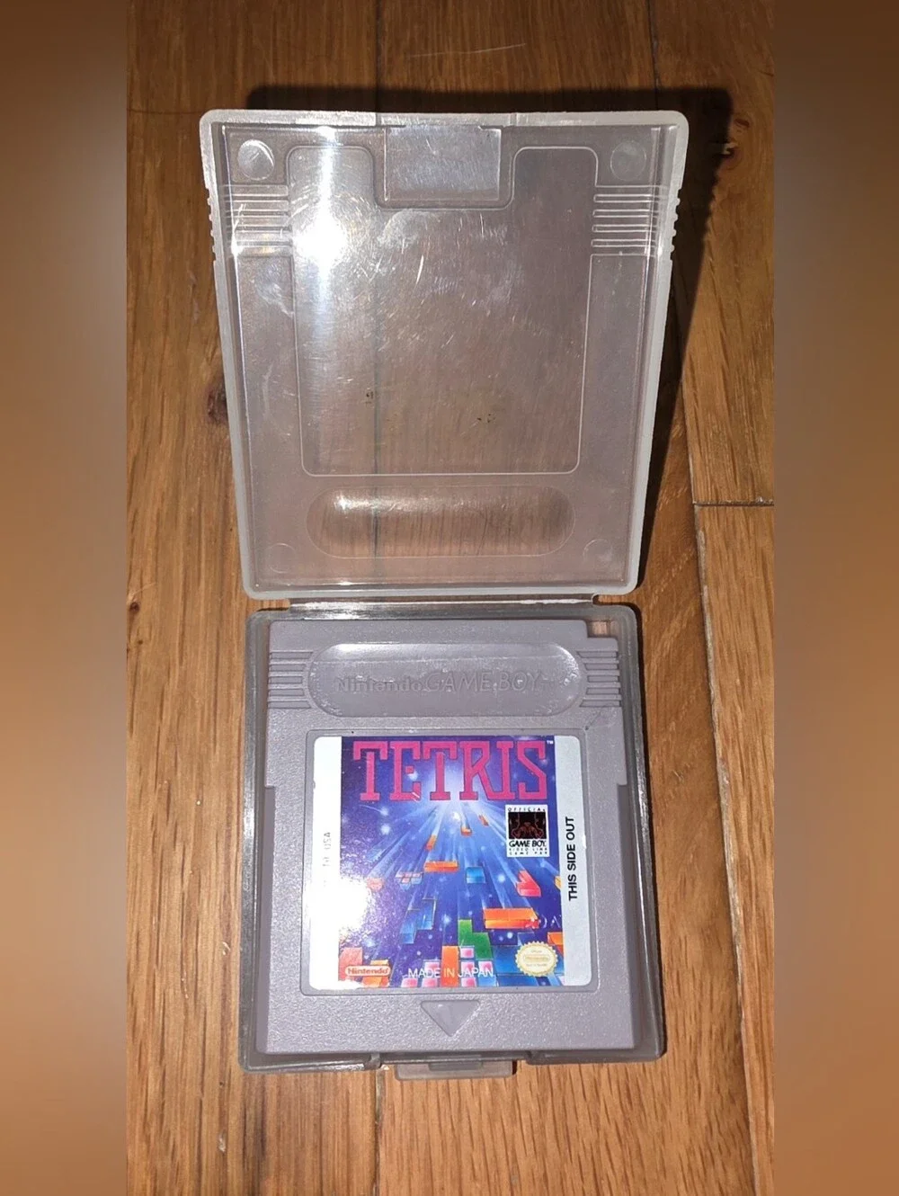 VINTAGE Nintendo Game Boy Tetris Cartridge Gray & Clear Case GAMBOY NO SEPARATIN